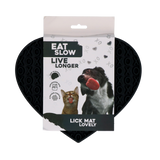 Eat Slow Live Longer Lovely Heart - Leckmatten Herz aus Silikon