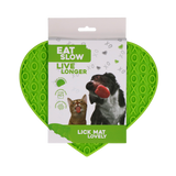 Eat Slow Live Longer Lovely Heart - Leckmatten Herz aus Silikon