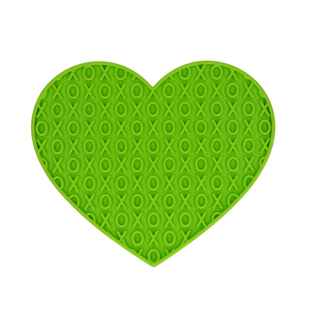 Eat Slow Live Longer Lovely Heart - Leckmatten Herz aus Silikon