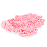 Eat Slow Live Longer Leckmatte Seepferdchen, Silikon, rosa, 22 x 16,5 cm
