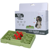 Eat Slow Live Longer Futterpuzzle Mini, Crazy River, für kleine Hunde, 13 x 19 cm
