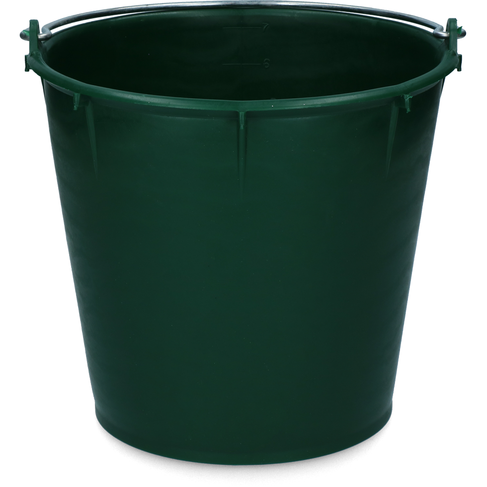 Vplast Eimer, LDPE, galvanisierter Griff, Maßangabe, grün, 7 l