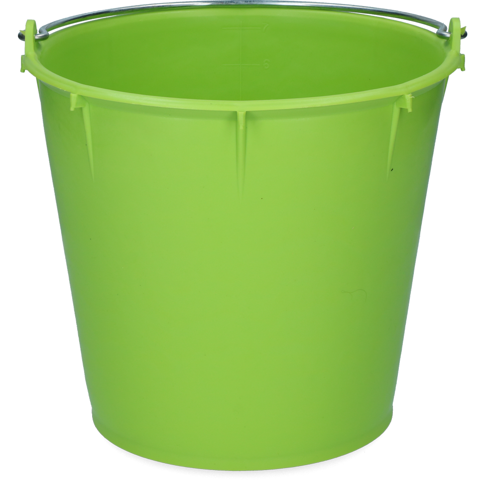 Vplast Eimer, LDPE, galvanisierter Griff 5 mm, limonengrün, 7 l