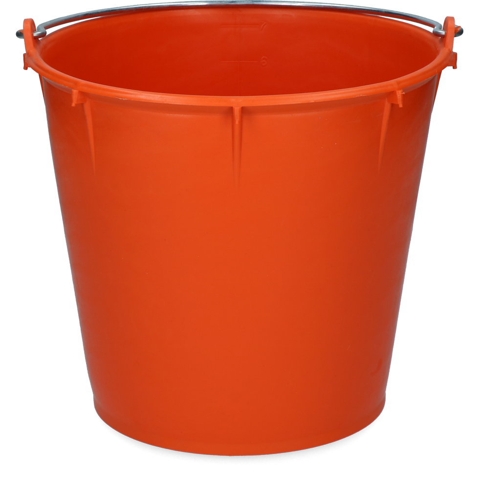 Vplast Eimer, 7 l, LDPE, galvanisierter Griff, orange