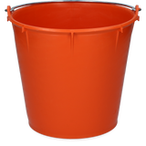 Vplast Eimer, 7 l, LDPE, galvanisierter Griff, orange