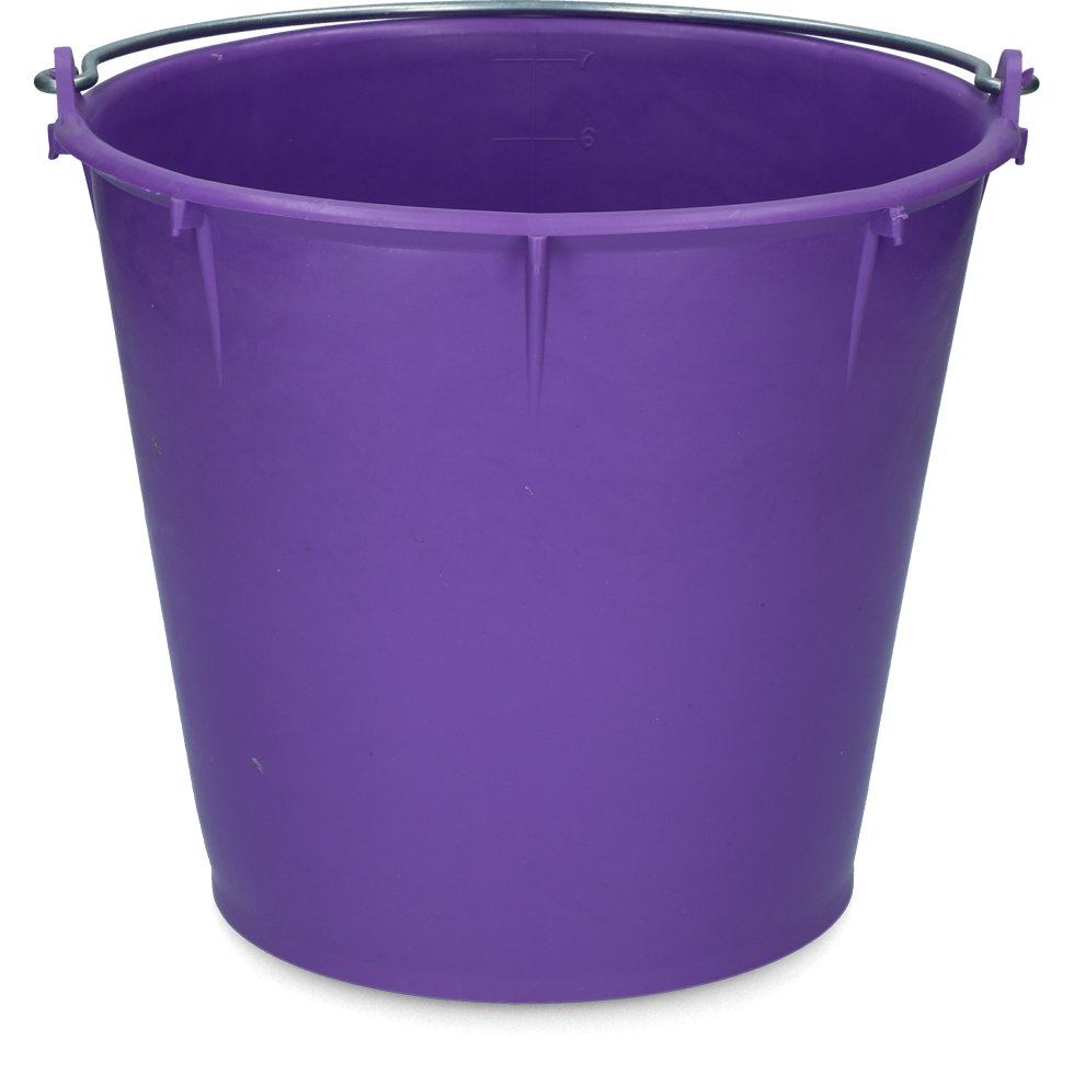 Vplast Eimer, LDPE, galvanisierter Griff, lila, 7 l