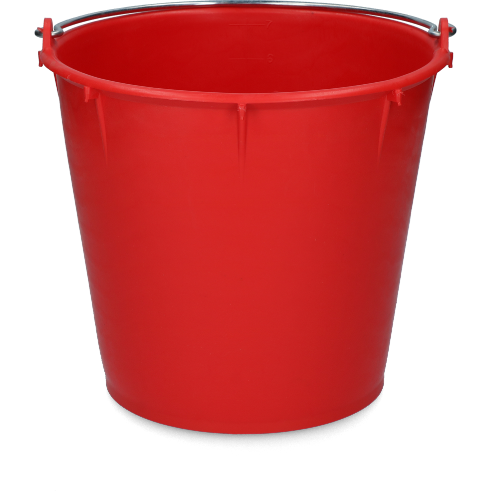 Eimer, 7 l, LDPE, mit Griff, rot