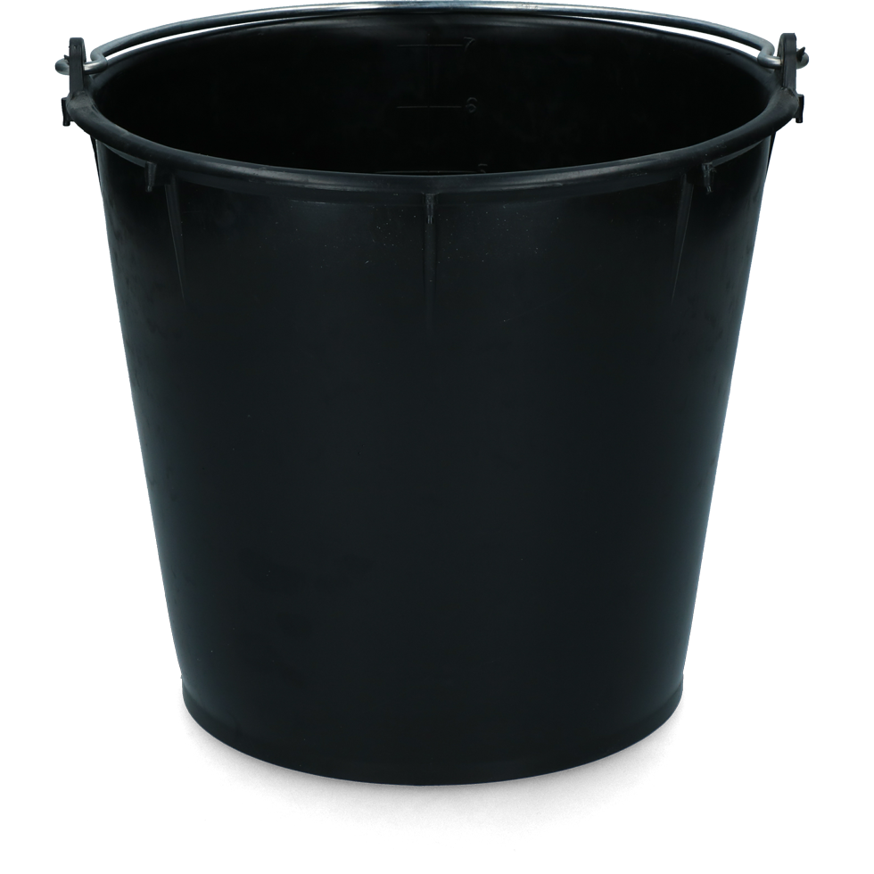 Eimer, 7 l, mit Griff, LDPE, schwarz, Vplast