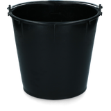 Eimer, 7 l, mit Griff, LDPE, schwarz, Vplast