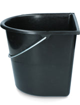 Eimer, flache Seite, 15 l, Schwarz
