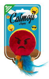 Katzenspielzeug Catmoji Angry, Fleece, Federn, MADNIP, Ø 6 cm