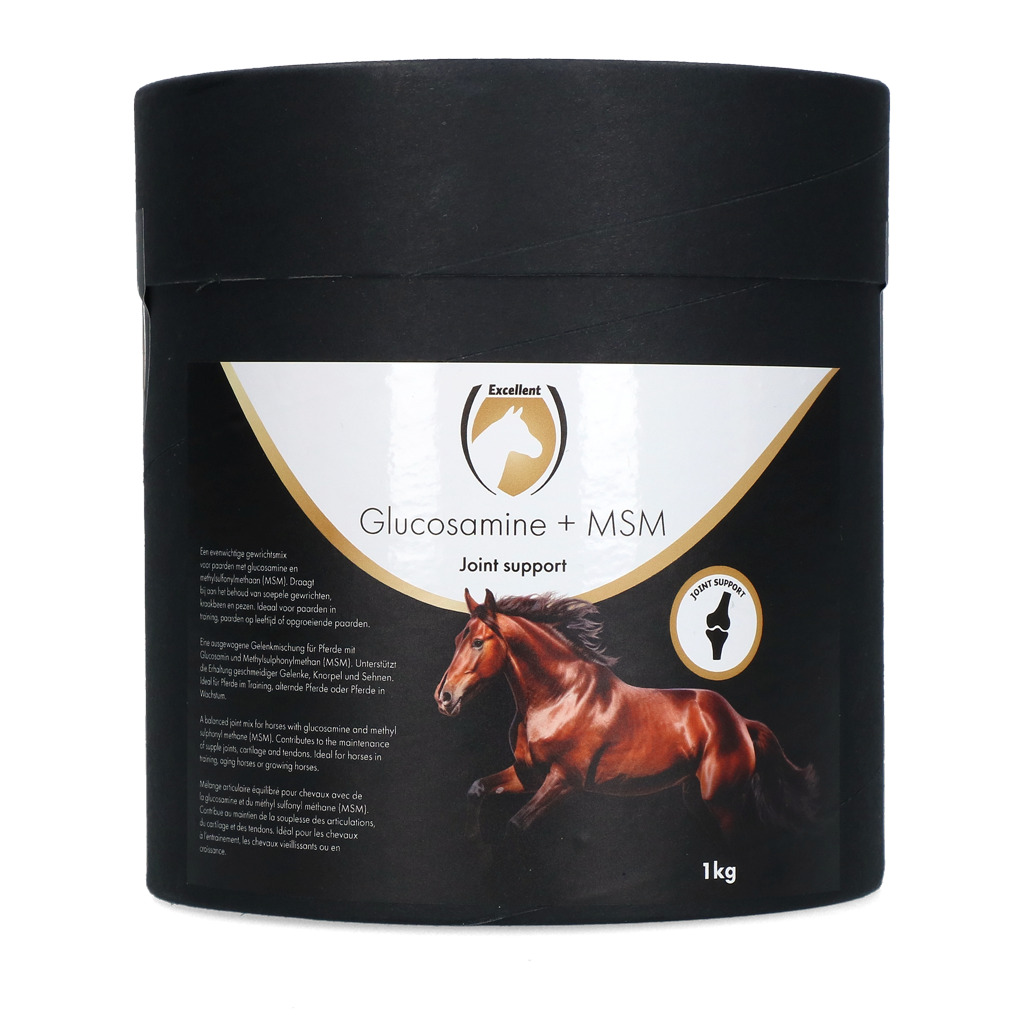 Excellent Horse Glucosamin + MSM, Ergänzungsfuttermittel für Pferde, Pulver, 1 kg