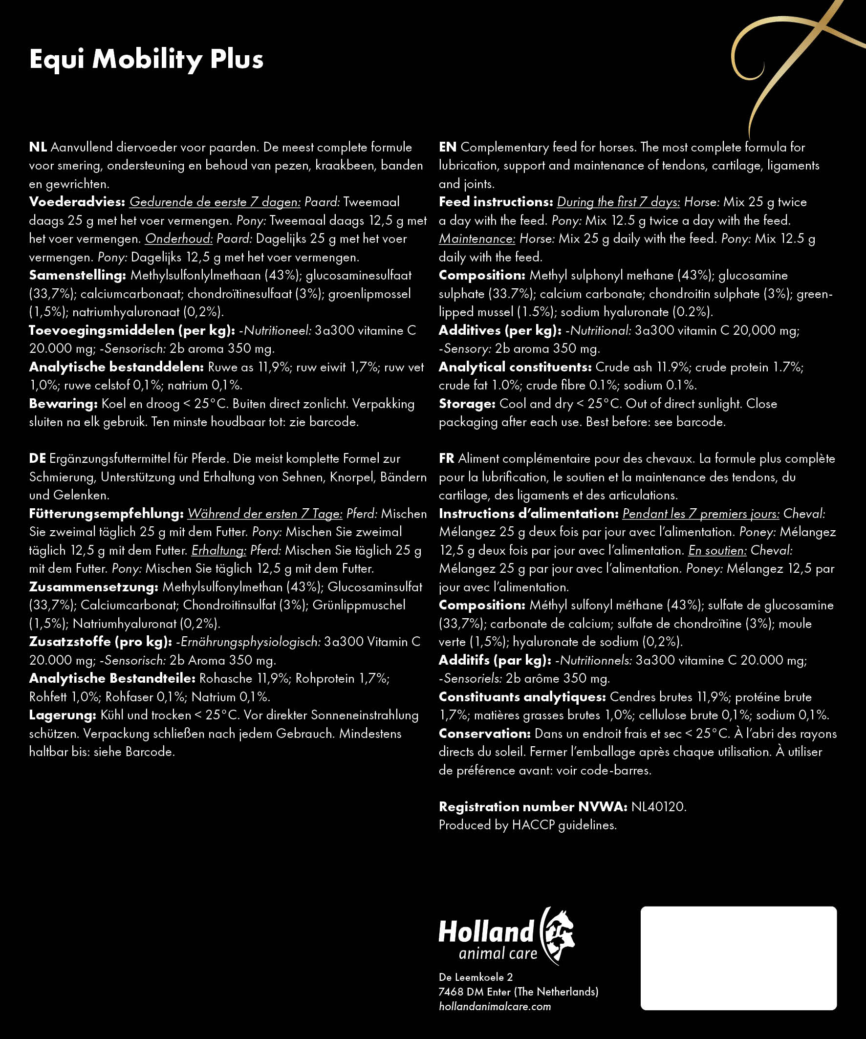 Excellent Horse Mobility Plus, Ergänzungsfuttermittel Pferd, 80 x 25 g