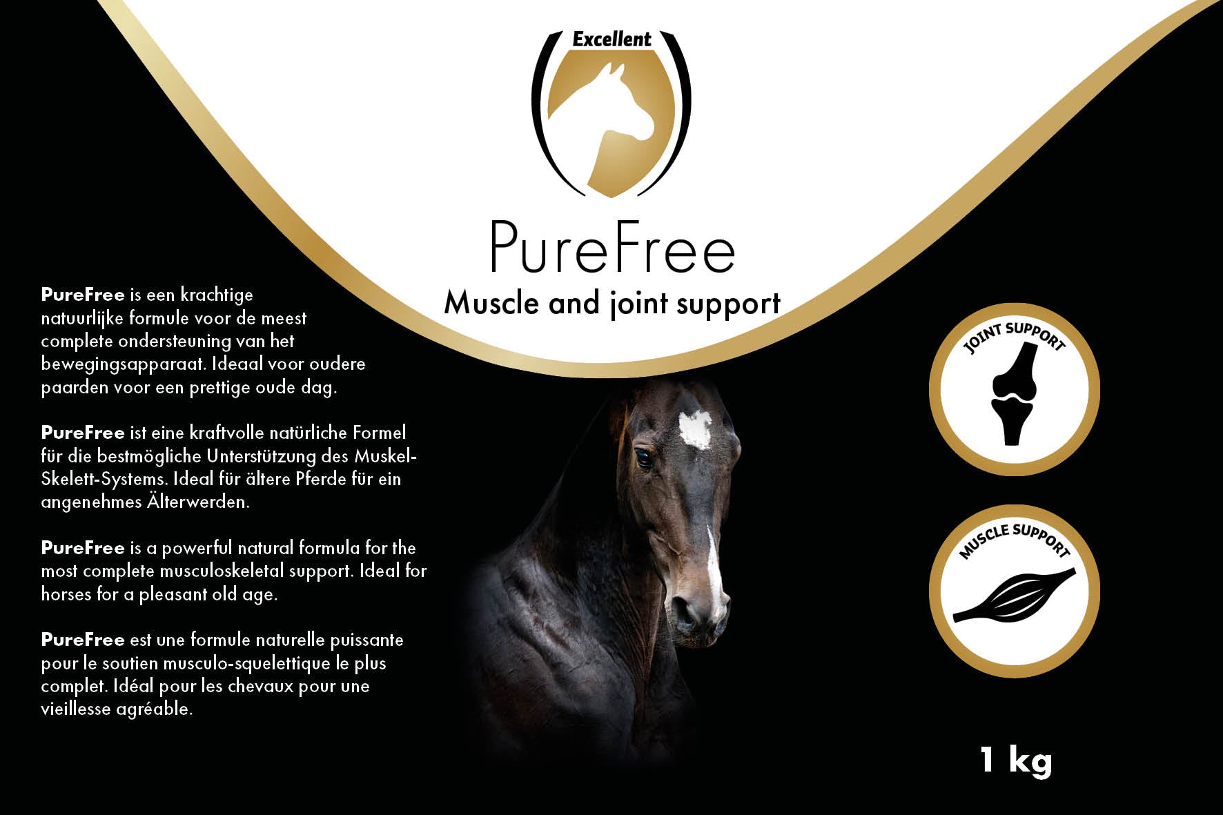 Excellent Horse PureFree, Ergänzungsfuttermittel für Pferde, 1 kg