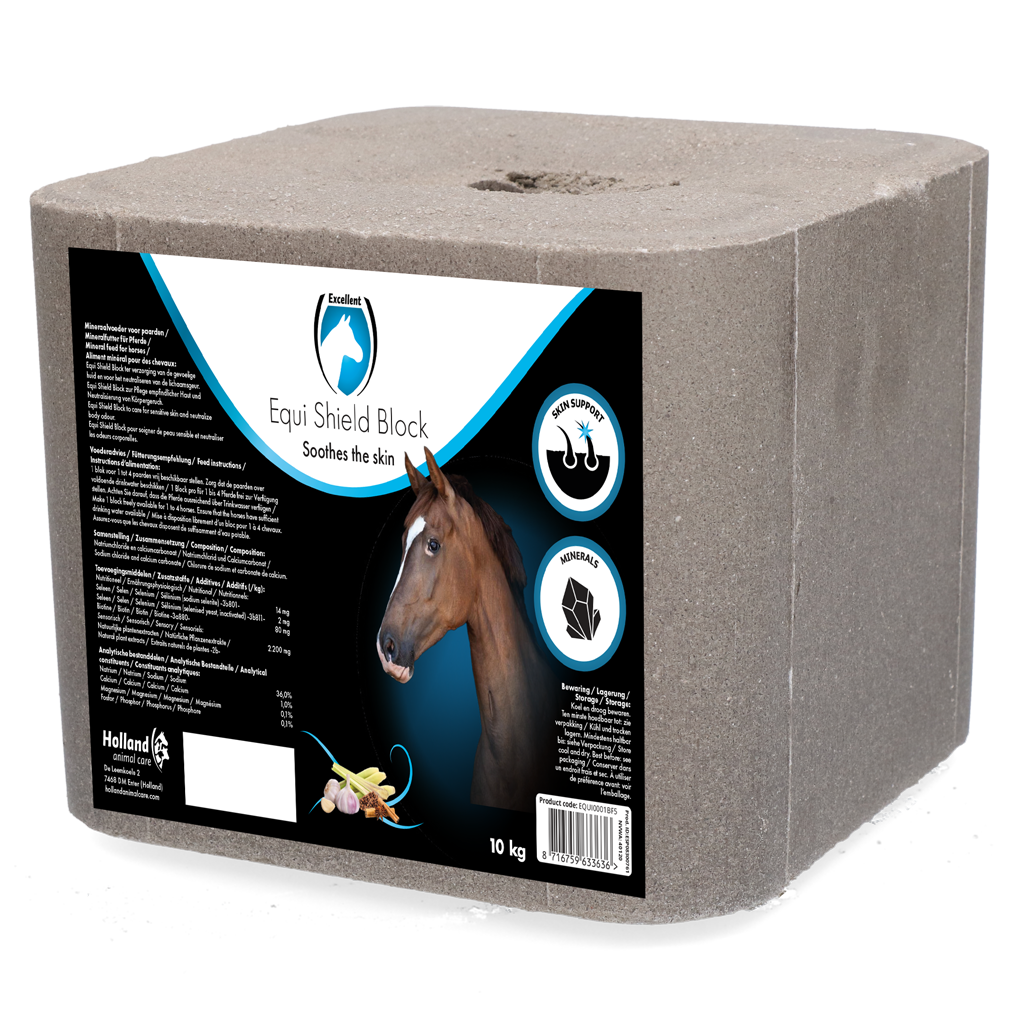 Excellent Horse Salzleckblock, Knoblauch, Nelken, Zimt, Zitronengras, für Pferde und Ponys, 10 kg