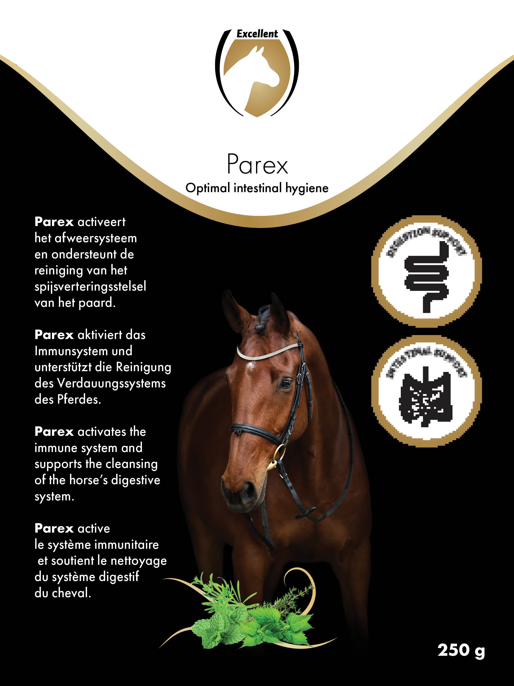 Excellent Horse Parex Pellets, Ergänzugungsfuttermittel für Pferde, 250 g