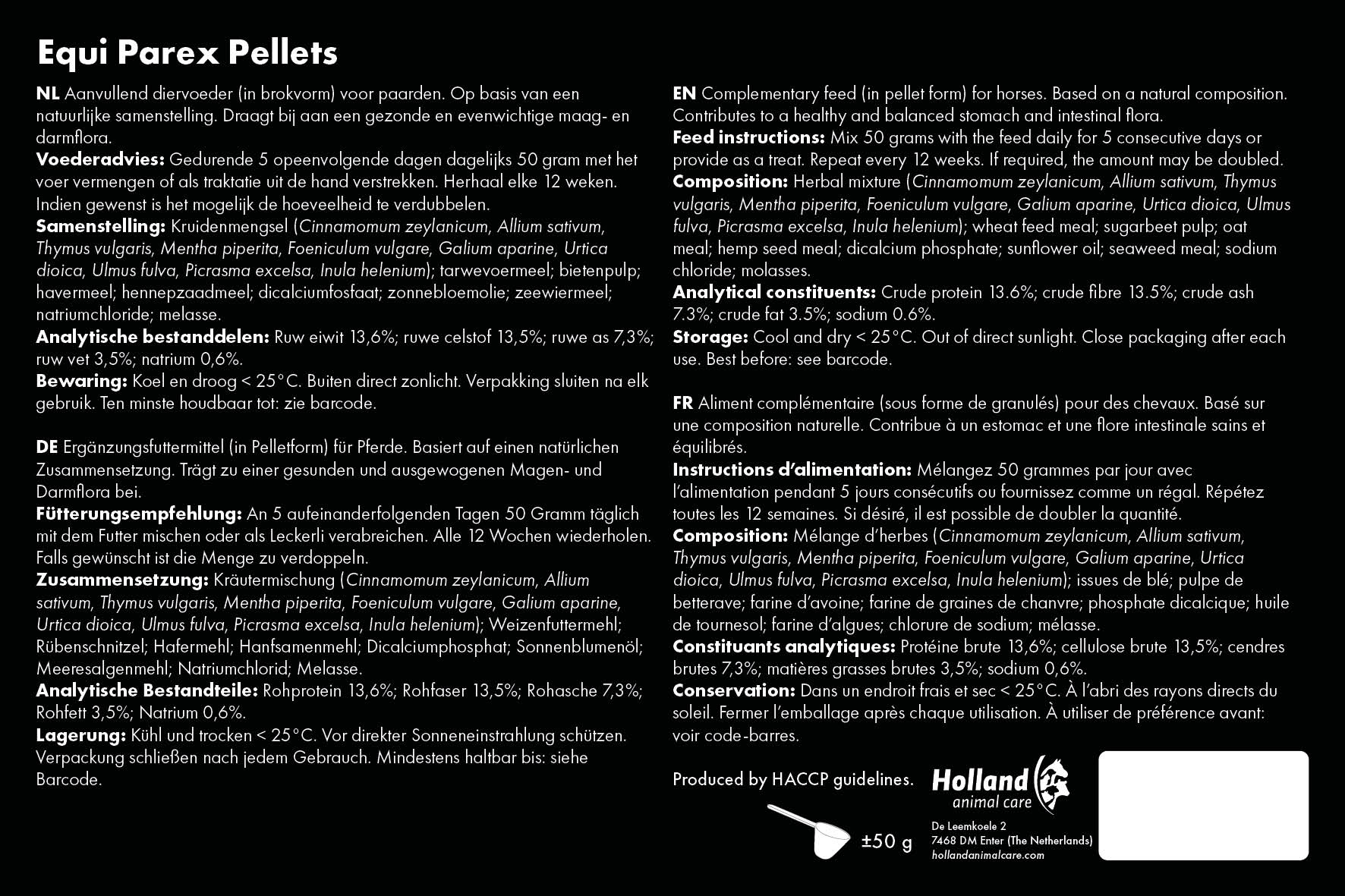 Excellent Horse Parex, Ergänzungsfuttermittel für Pferde, 750 g