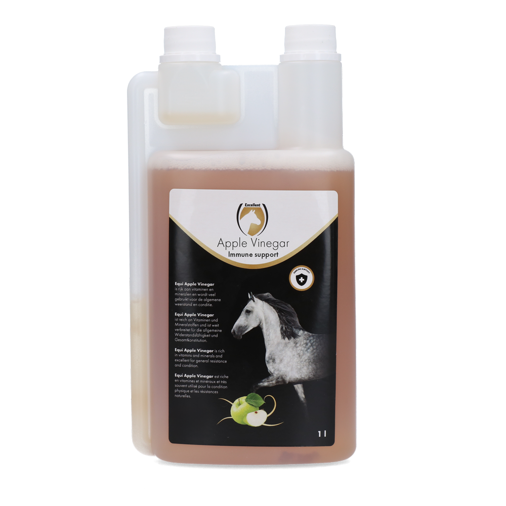 Excellent Horse Apfelessig, Einzelfuttermittel für Pferde, 1 l