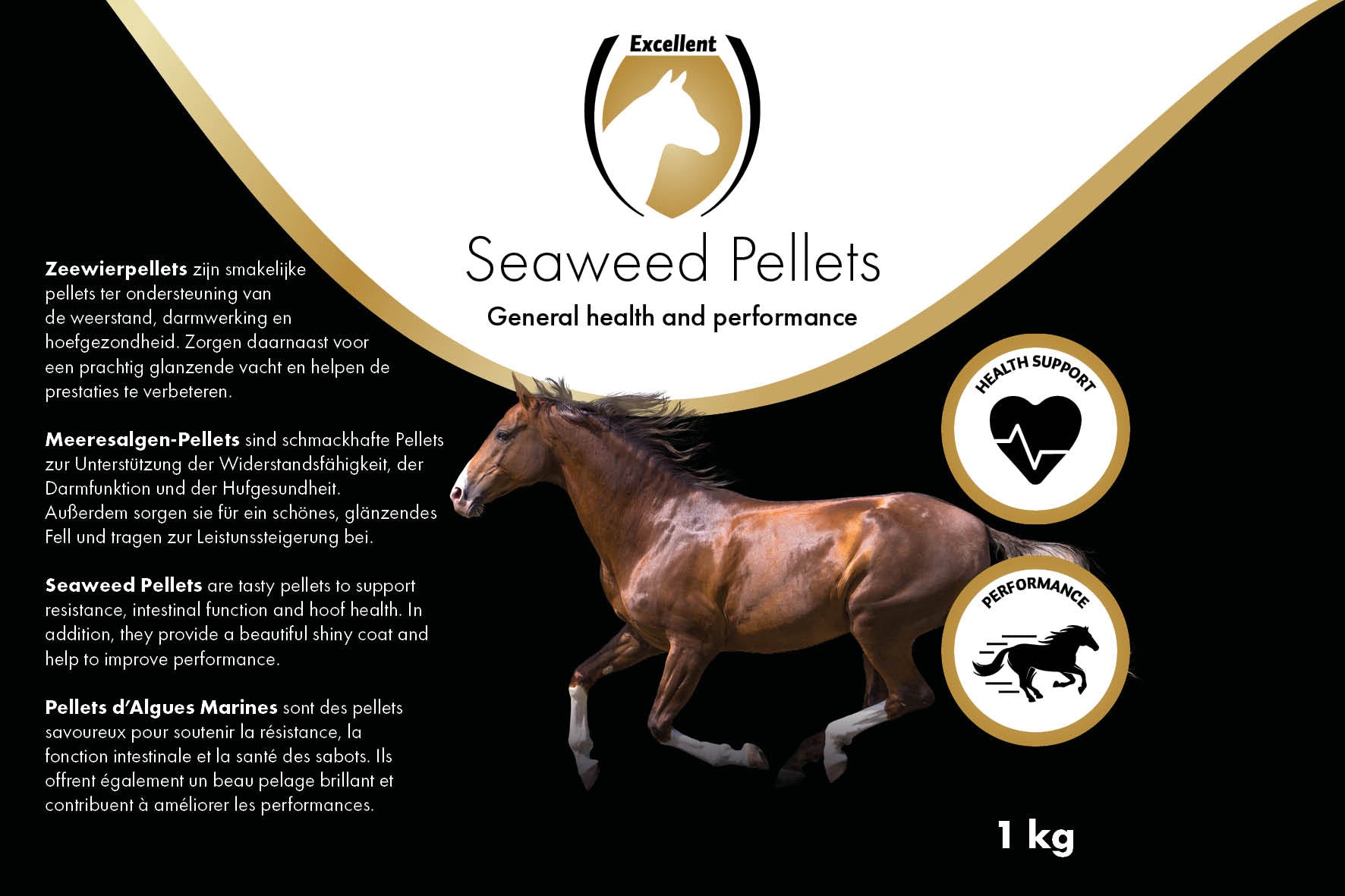 Excellent Seealgen Pellets für Pferde, 1 kg