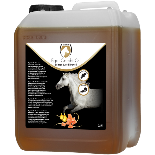 Excellent Horse Combi Oil für Pferde, Lachsöl und Lebertran, 2,5l