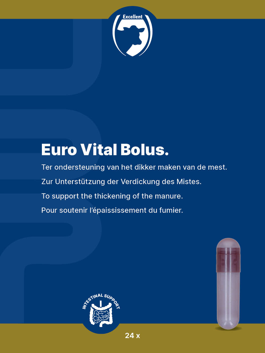 Excellent Euro-Vital Bolus, Ergänzungsfuttermittel für Kälber, 24 x 10 g