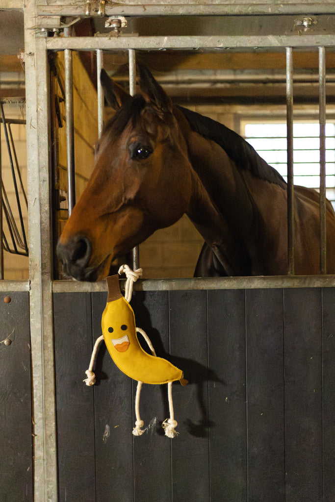Excellent Horse Pferdespielzeug, Banana, Jutefüllung, 40 x 12 x 5 cm