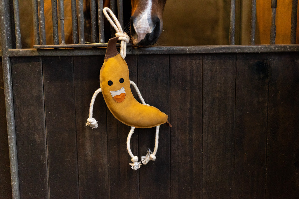 Excellent Horse Pferdespielzeug, Banana, Jutefüllung, 40 x 12 x 5 cm