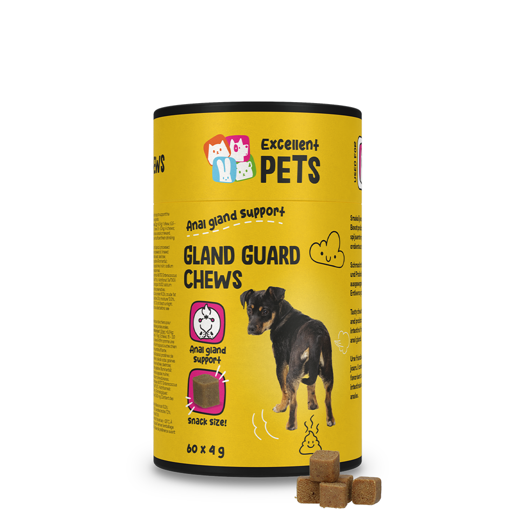 Excellent Pets Gland Guard Kausnacks für Hunde, Unterstützung der Analdrüsen, 60 Stk
