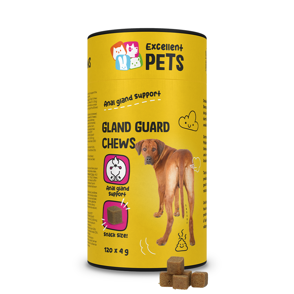 Excellent Pets Gland Guard Kausnacks für Hunde, Analdrüsen, Präbiotika, Probiotika, 120 Stk
