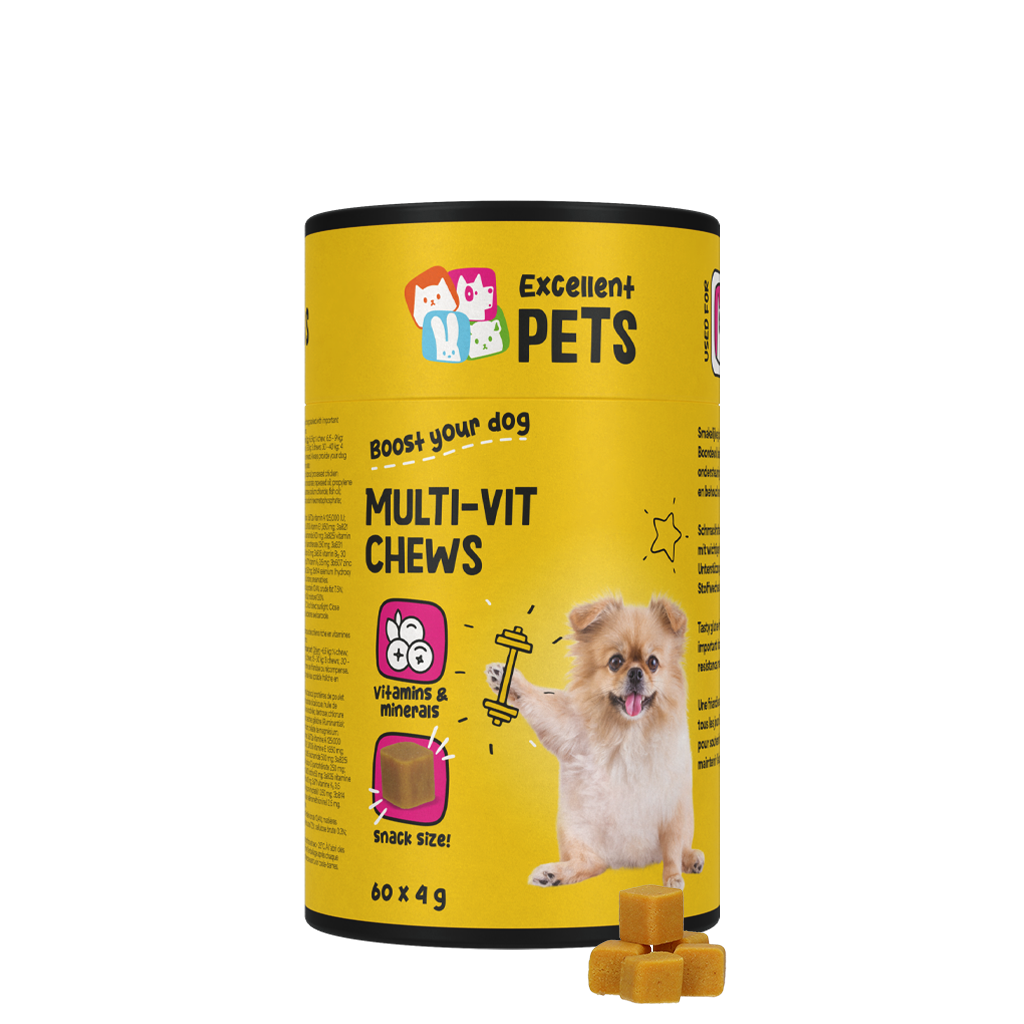 Excellent Pets Multi-Vitamin Kausnacks für Hunde, 60 Stk