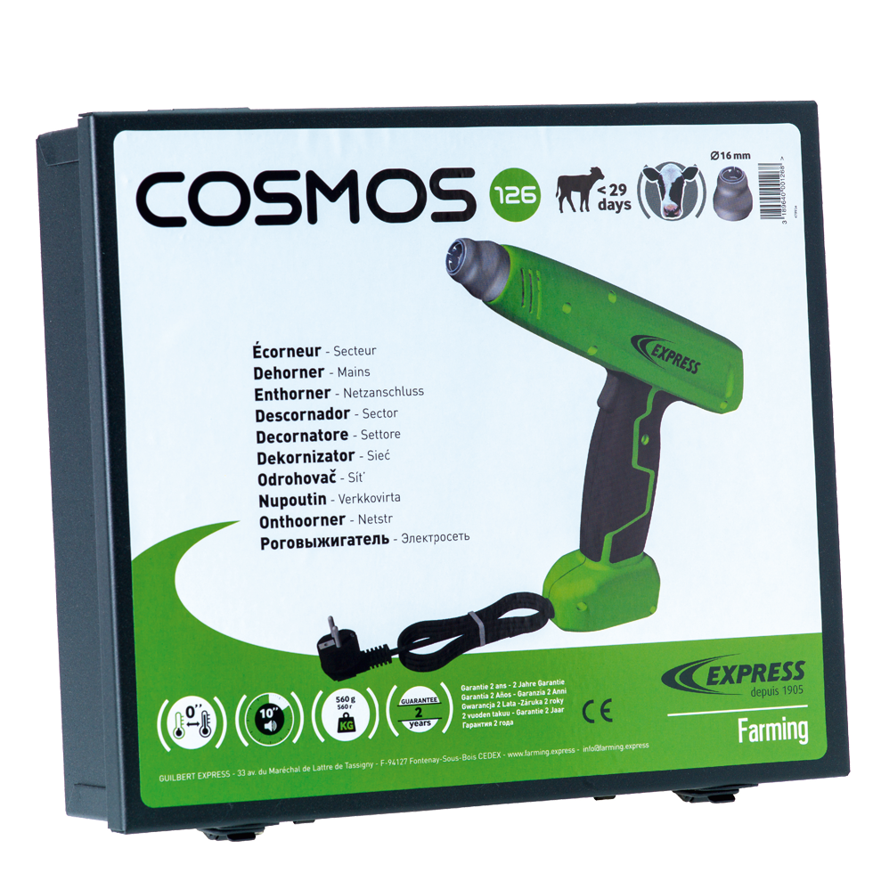 Express Cosmos Elektrischer Enthorner, für Kälber, Netzstrom, 80 W, Kabellänge 6 m, Aufsatz Ø 16 mm