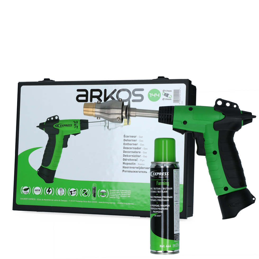 Express Arkos Gas-Enthorner, Kälber, Ø 17 mm und 19 mm