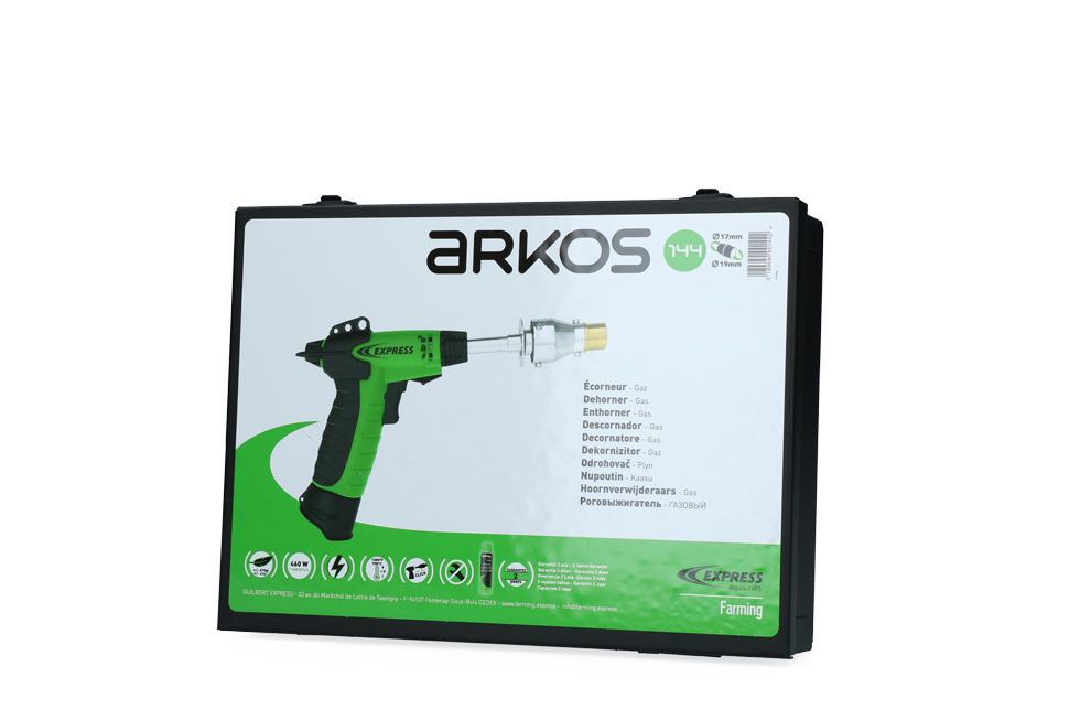 Express Arkos Gas-Enthorner, Kälber, Ø 17 mm und 19 mm