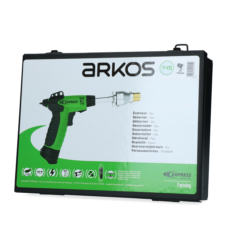 Express Arkos Gas-Enthorner, Ziegen, wendbare Spitze Ø 17 mm, 19 mm