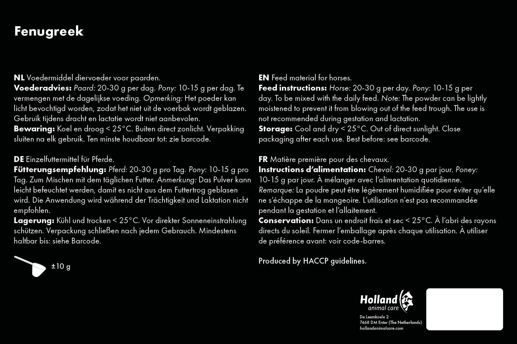 Excellent Horse Bockshornklee, gemahlen, für Pferde, 1 kg