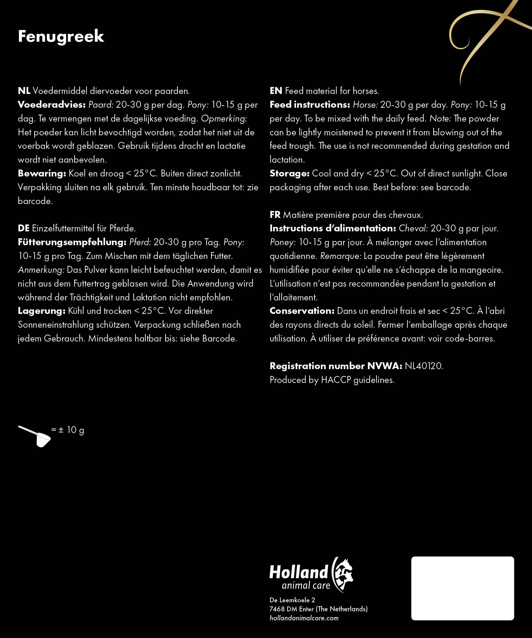 Excellent Horse Bockshornklee, gemahlen, für Pferde, 2,5 kg