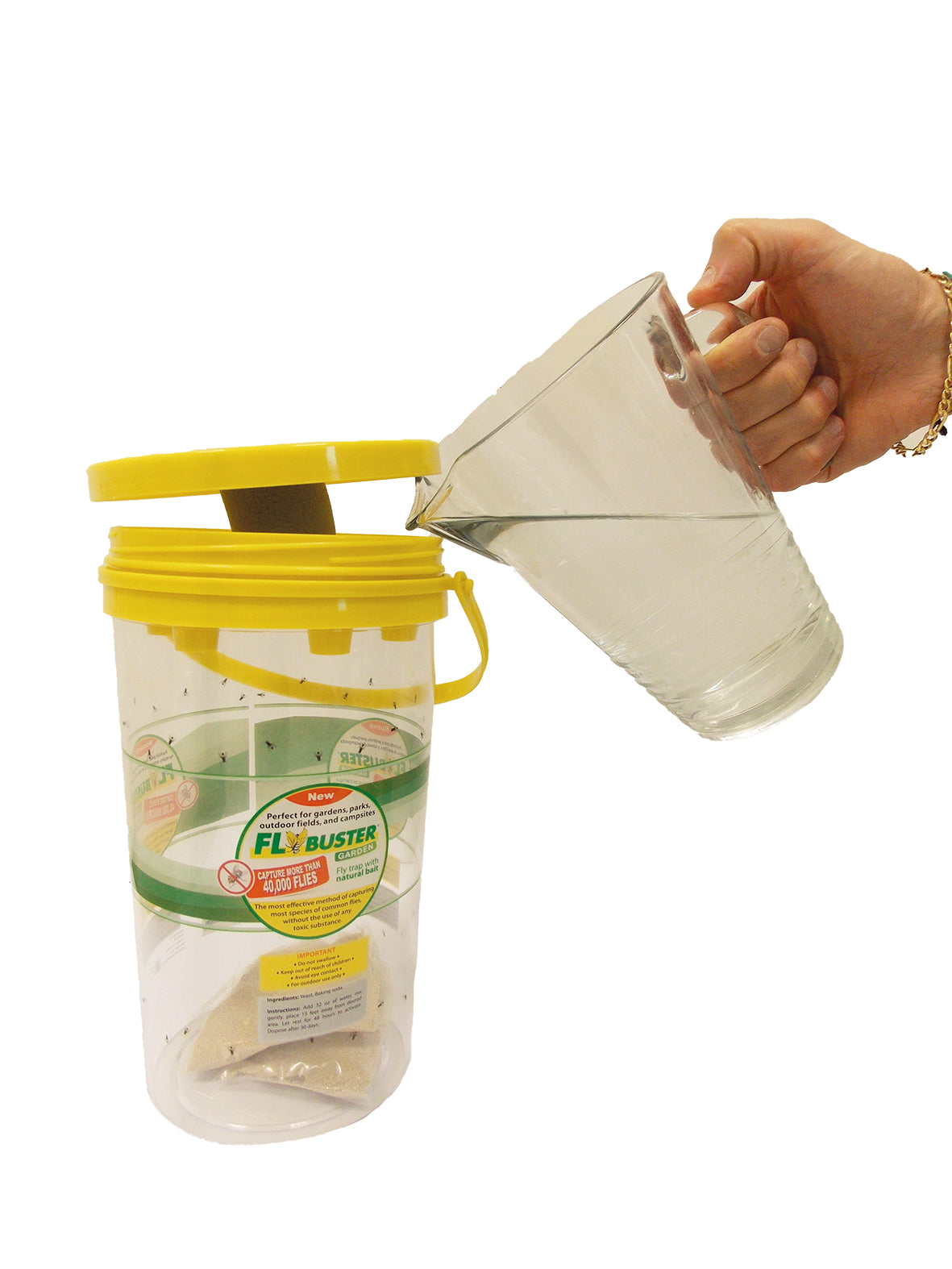 Flybuster Fliegenfalle, Garten, mit 40 g Lockmittel