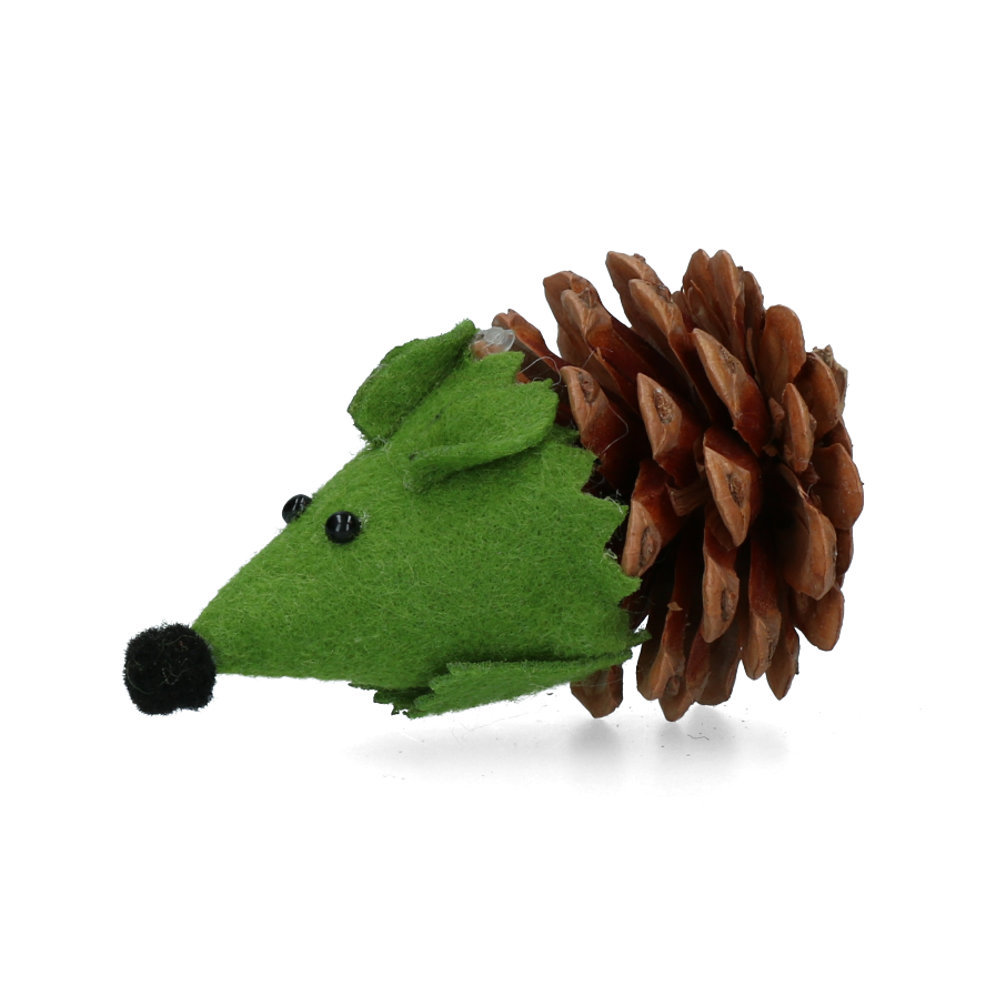Forest Friends Maus aus Filz mit Madnip und Tannenzapfen