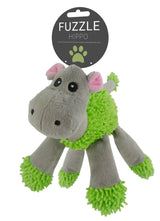 Fuzzle Hundespielzeug Nilpferd, 5 Quietscher, 22 x 22 cm