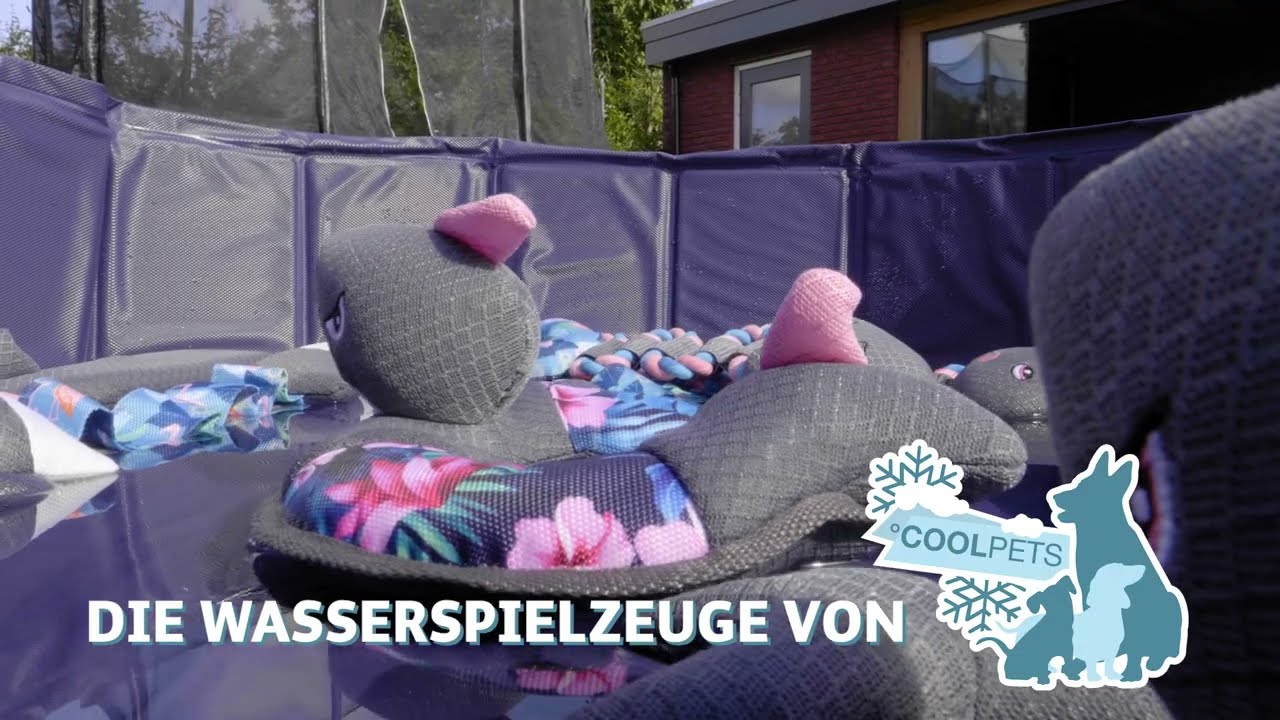 CoolPets Hundespielzeug, Fishy Rope Flamingo, schwimmfähig, mit Quietscher