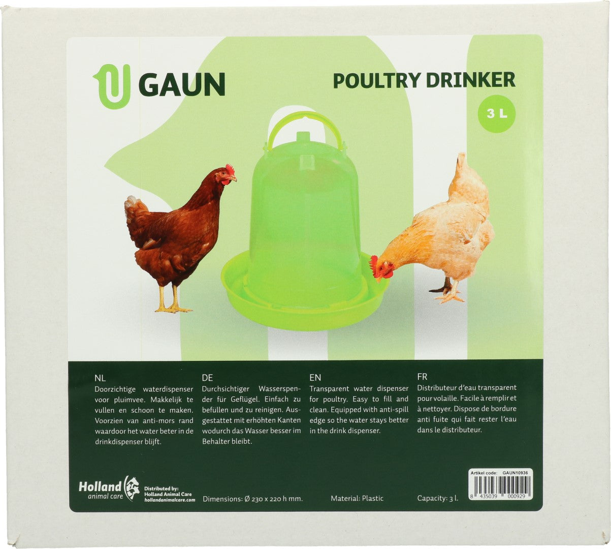 Gaun Geflügel Stülptränke, grün lemon, 3 l