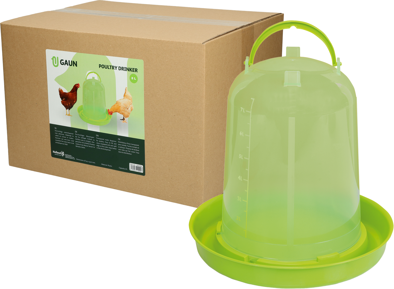 Gaun Geflügel Stülptränke, grün lemon, 8 l