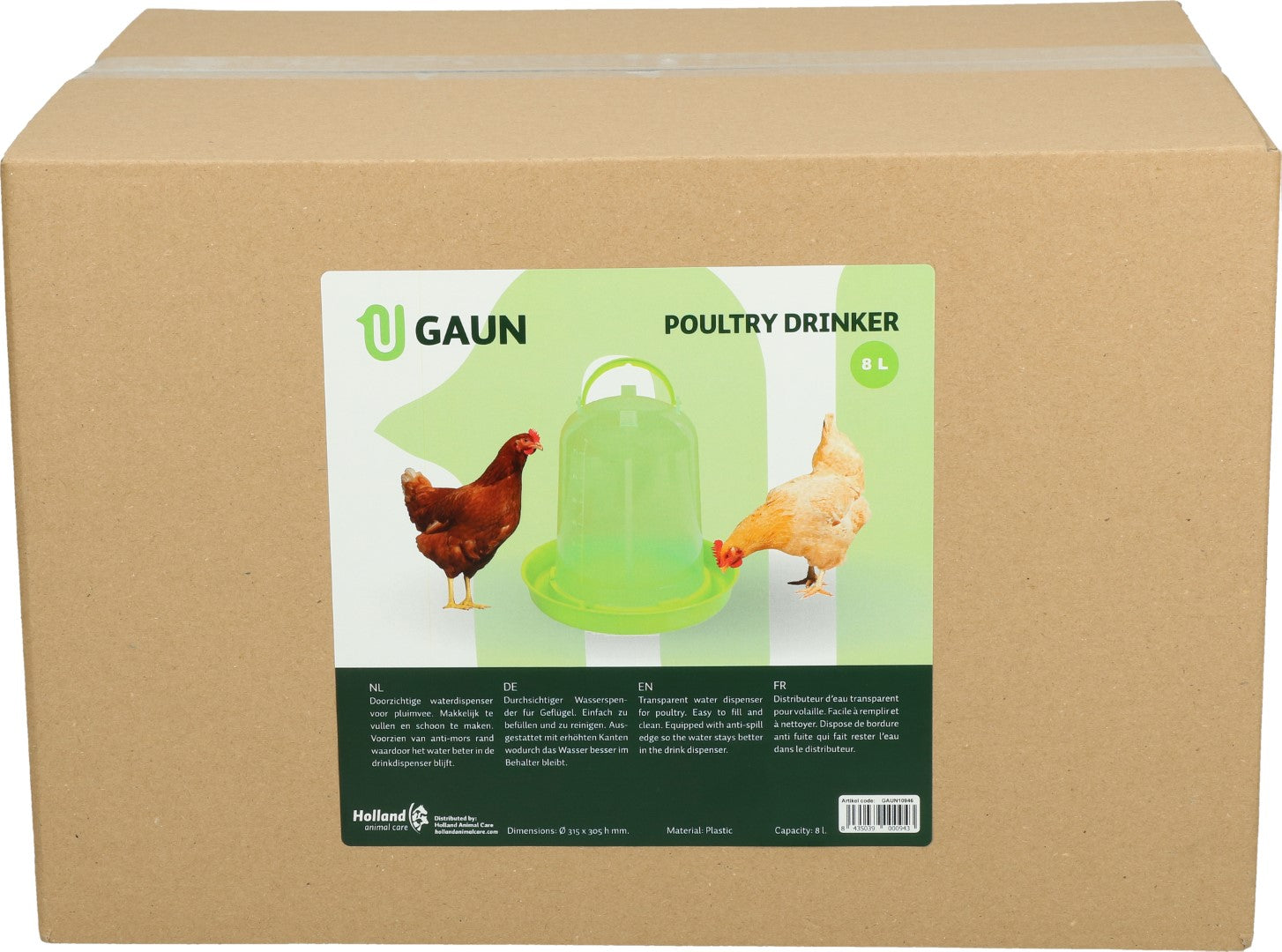 Gaun Geflügel Stülptränke, grün lemon, 8 l
