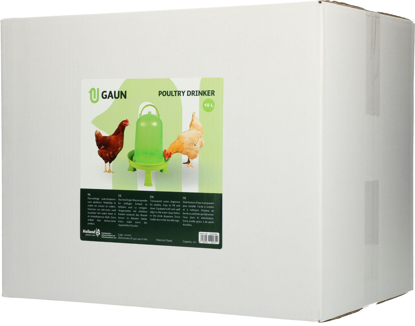 Gaun Geflügeltränke mit Ständer, limonengrün, 10 l