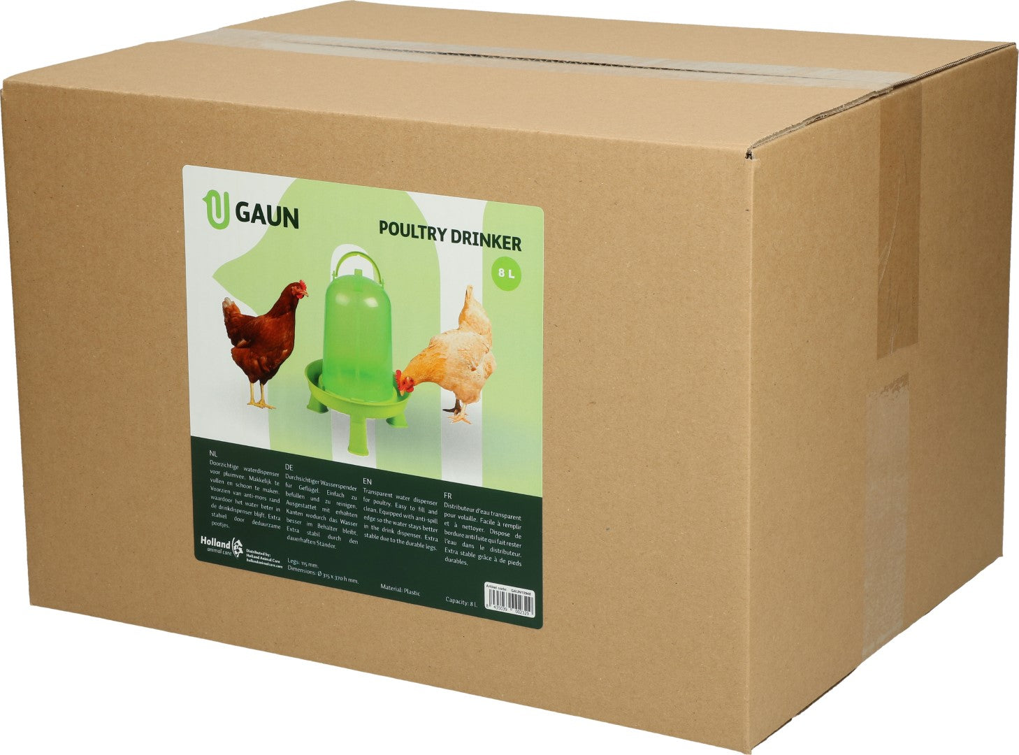 Gaun Geflügeltränke, mit Ständer, limonengrün, 8 l