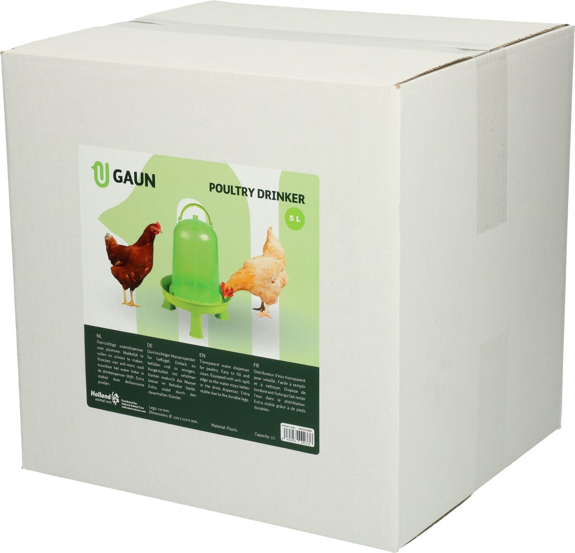 Gaun Geflügeltränke mit Ständer, limonengrün, 5 l