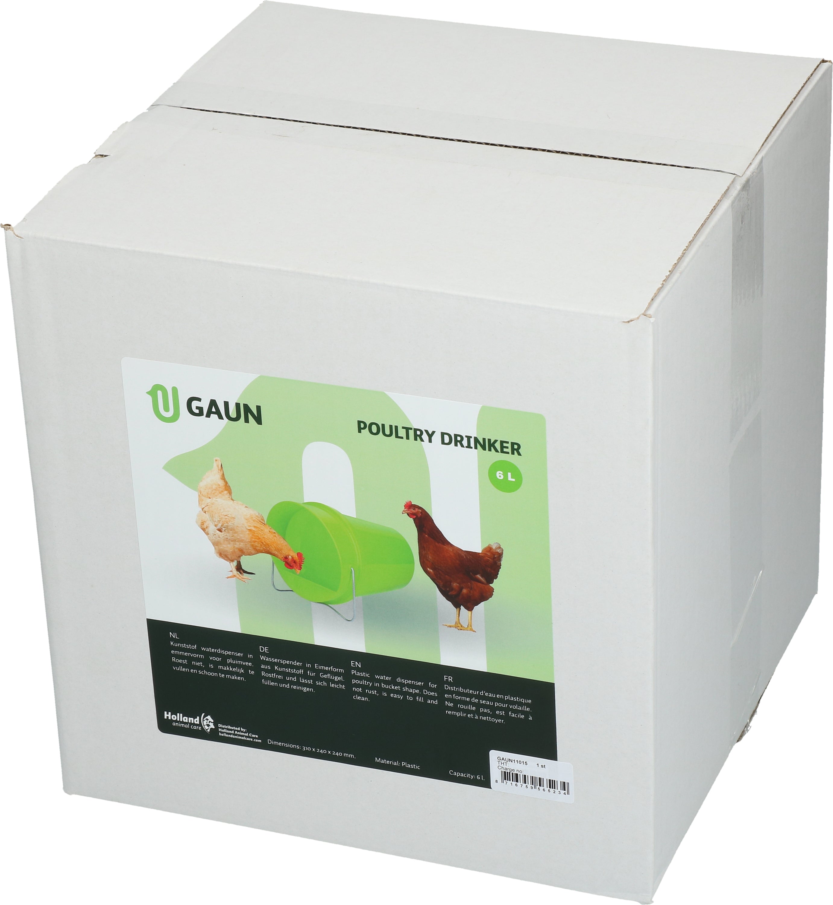 Gaun Trinkeimer für Geflügel, Kunststoff, limonengrün, 6 l
