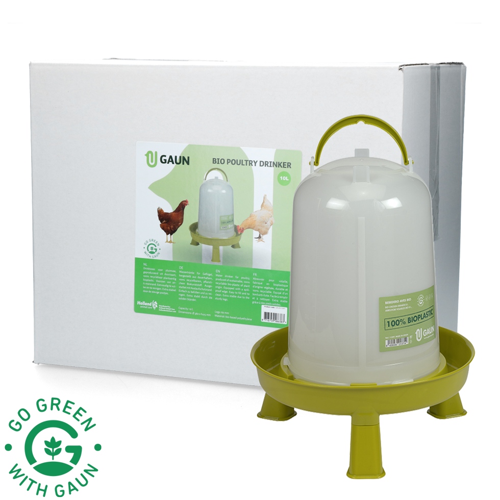 Gaun Geflügeltränke, Bio-Kunststoff, mit Ständer, limonengrün, 10 l