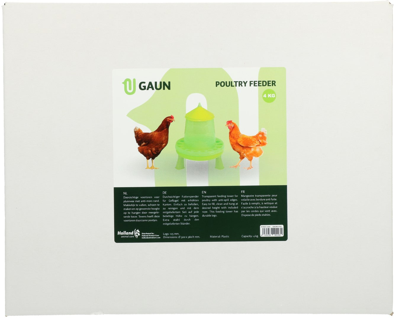 Gaun Geflügel-Futterautomat, mit Ständer, limonengrün, 4 kg