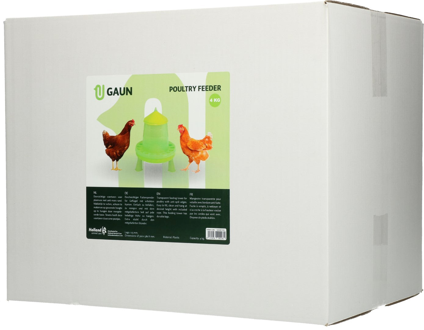 Gaun Geflügel-Futterautomat, mit Ständer, limonengrün, 4 kg